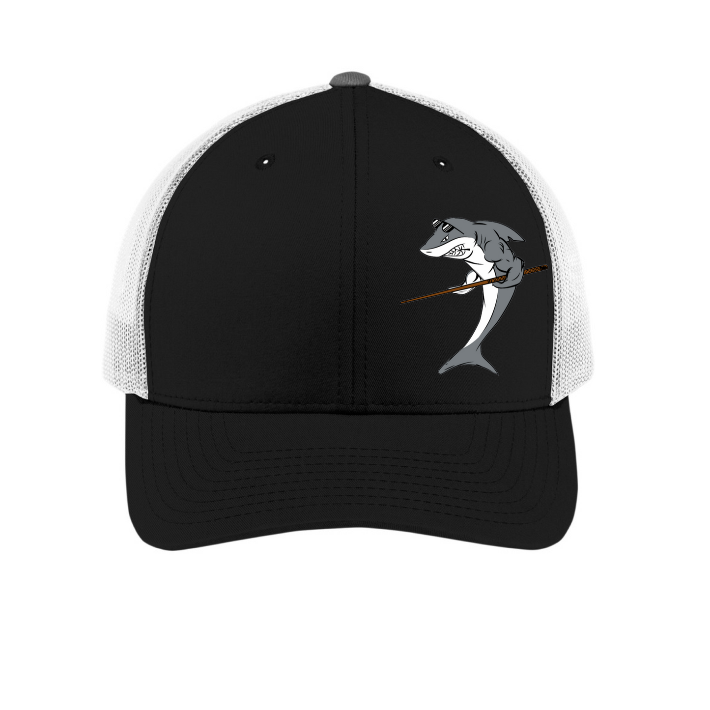 Pool Shark Snapback-Black front/ White mesh